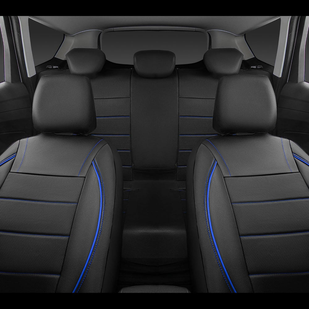CAR PASS Universal FIT Piping Leather Car Seat Cover, for suvs,Van,Trucks,Air...