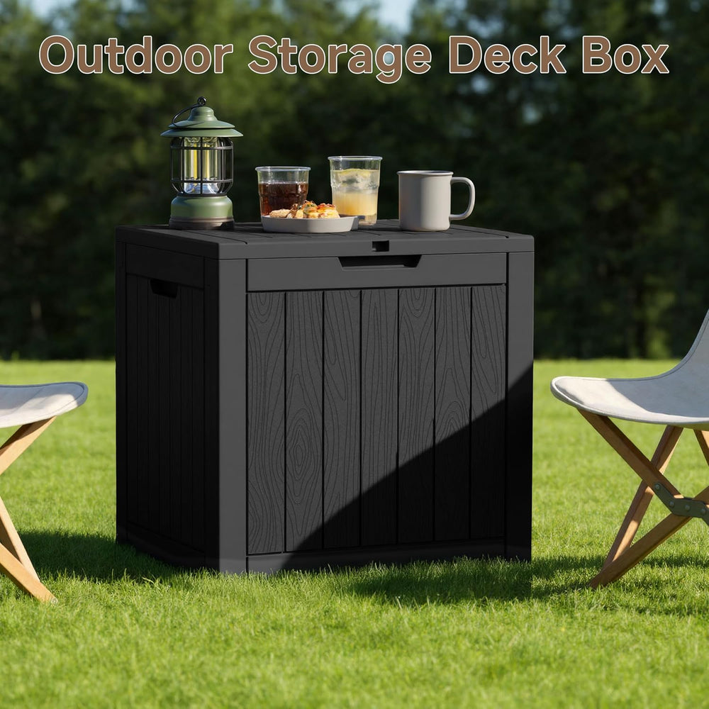 EasyUp 35 Gallon Deck Box Small Deck Box for Indoor and Outdoor,Waterproof St...