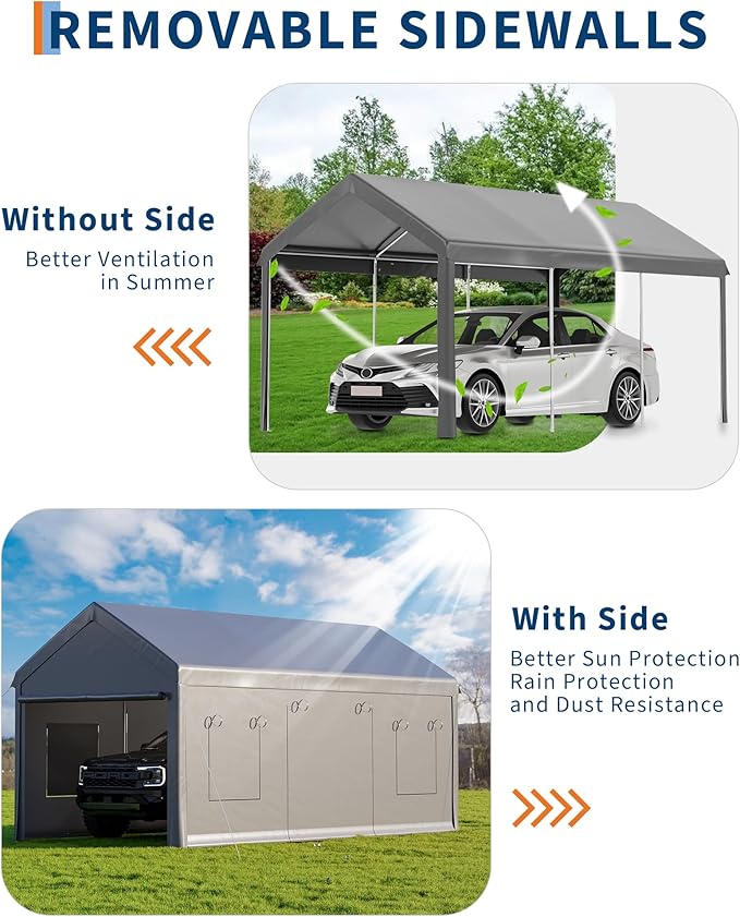 10 x 20ft Heavy-Duty Carport