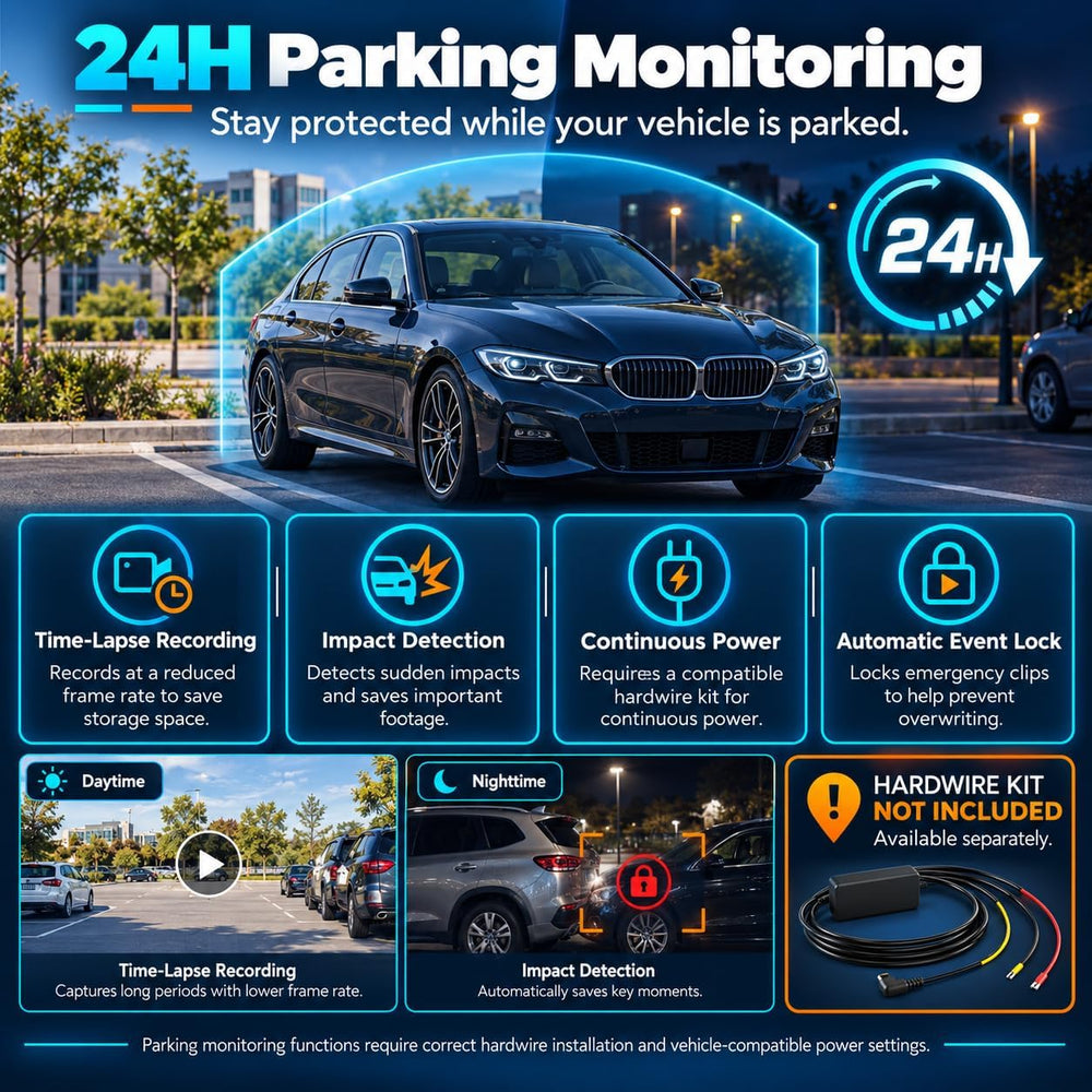 4K+2.5K Rear View Mirror Dual Dash Cam, Voice Control Night Vision WiFi GPS