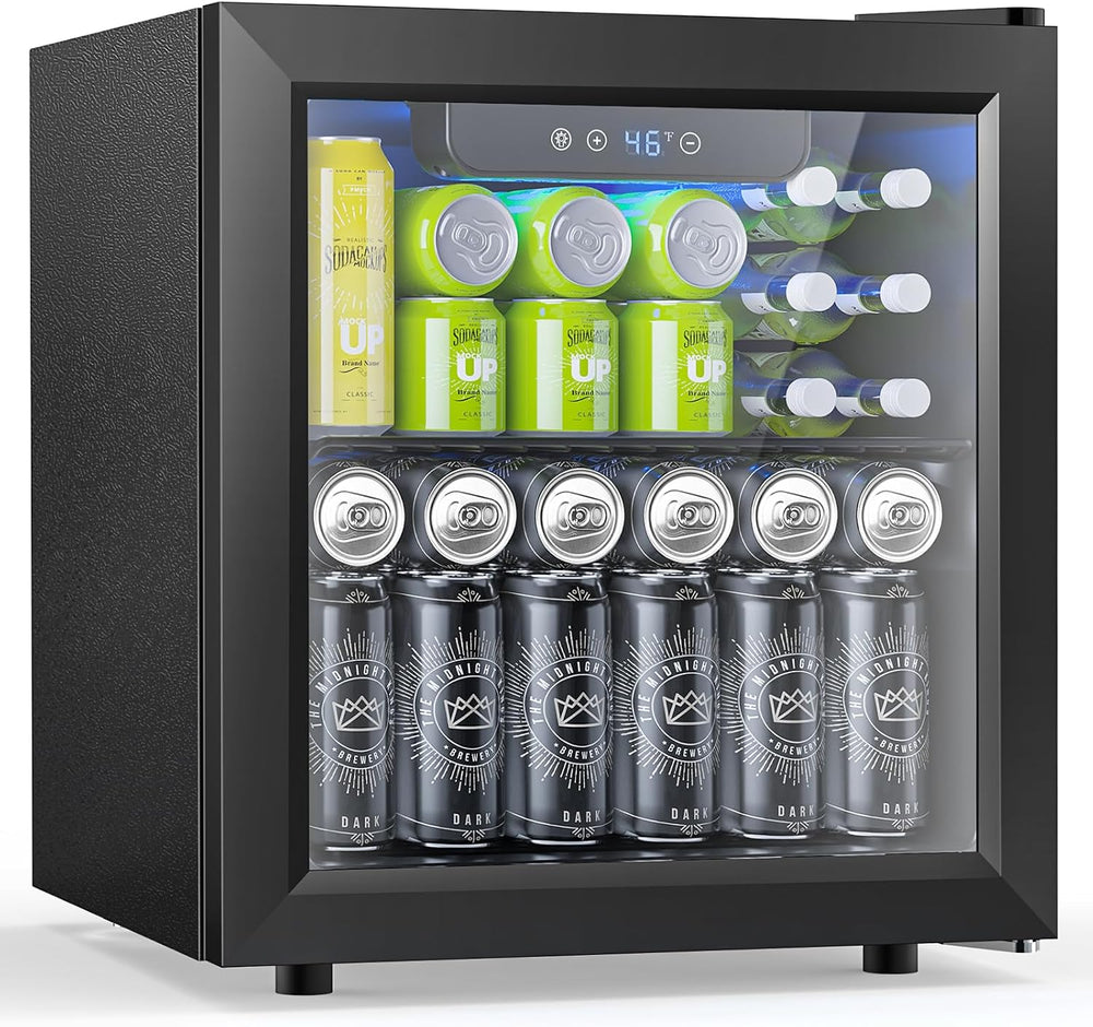 50 Cans Beverage Refrigerator Cooler, 1.3 Cu.ft Mini Fridge Countertop Drink