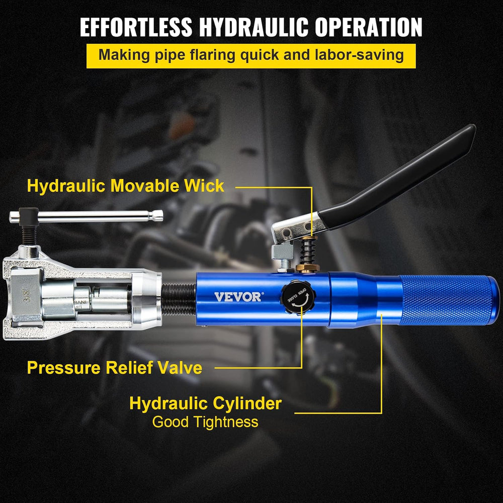 VEVOR Hydraulic Flaring Tool Kit, 45° Double Flaring Tool, Brake Repair Brake...