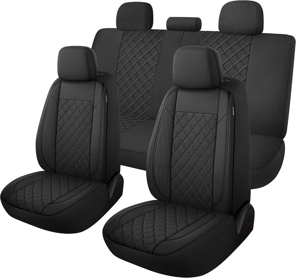 Breathble Car Seat Covers Full Set,Washable Seat Covers for Cars,Premium Clot...