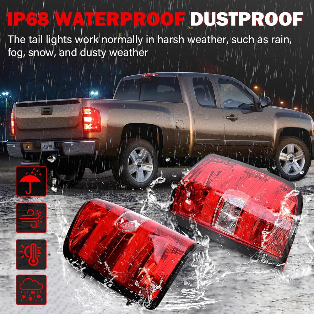 Tail Lights Assembly for Chevy Silverado 1500 2500 3500 2500HD 3500HD 2007 20...