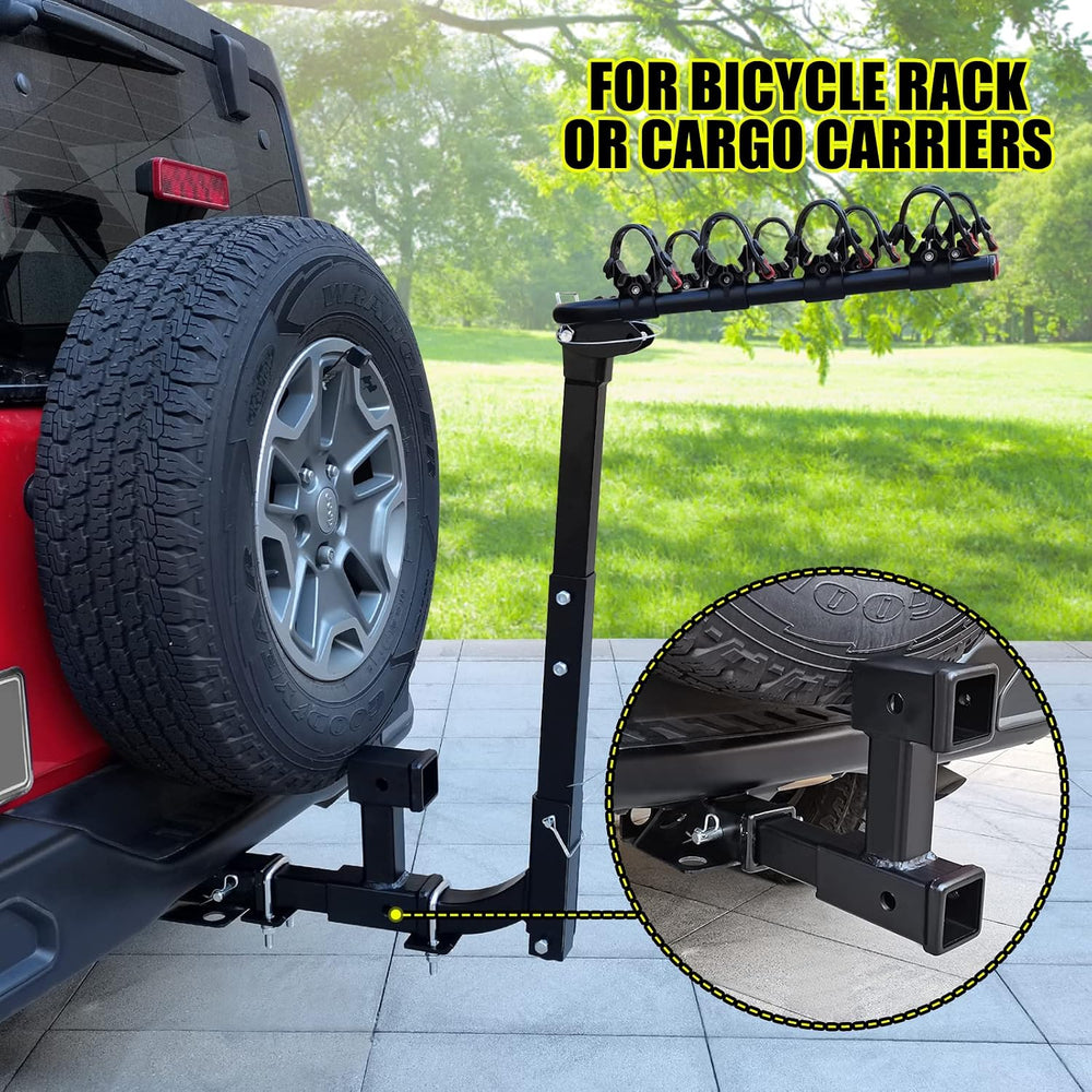 KAIRAY Double Hitch Receiver 2 Inch Trailer Dual Hitch Extension Riser Adapte...
