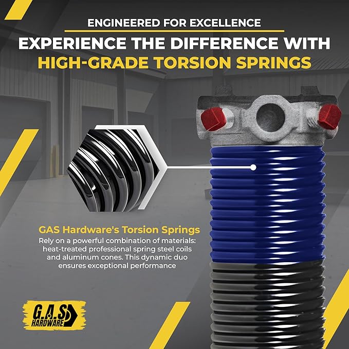Garage Door Torsion Spring 262x1.75x48 Includes 1” Steel Bearing, Non-Slip