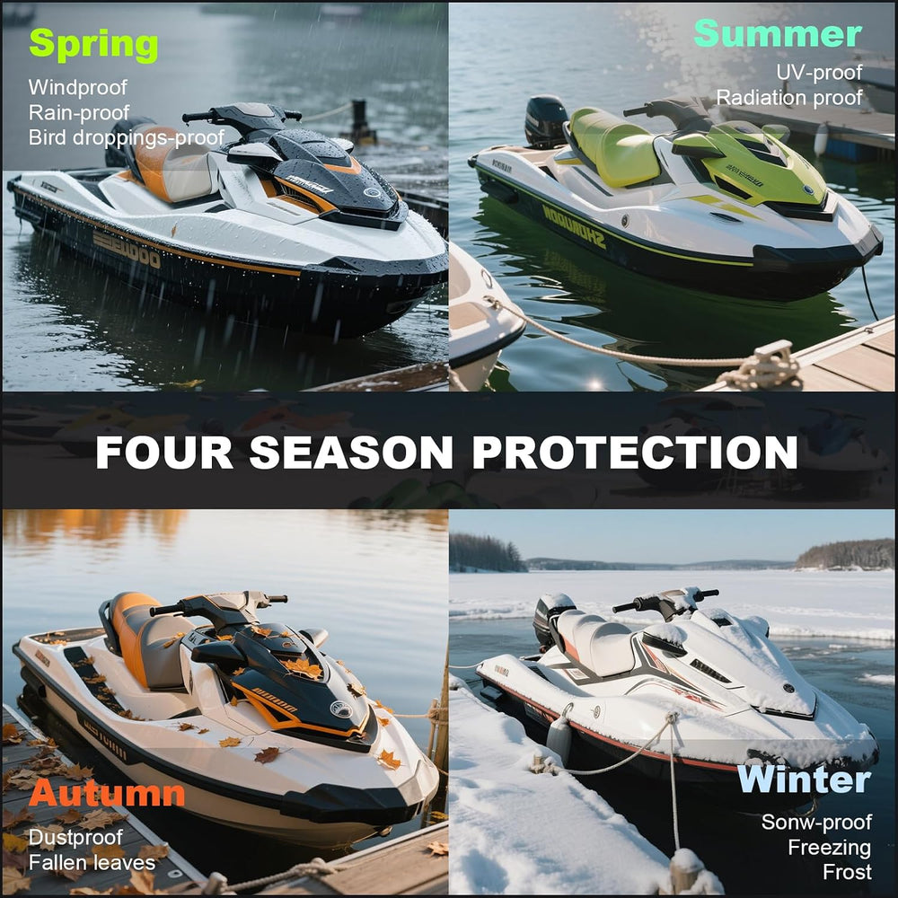 XYZCTEM Jet Ski Cover 3 Seater Waterproof for Yamaha, Seadoo Bombardier GTX, ...