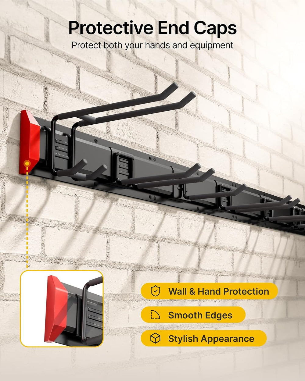 monTEK 48" Garage Tool Organizer Wall Mount, 500 LBS Heavy Duty Tool Rack