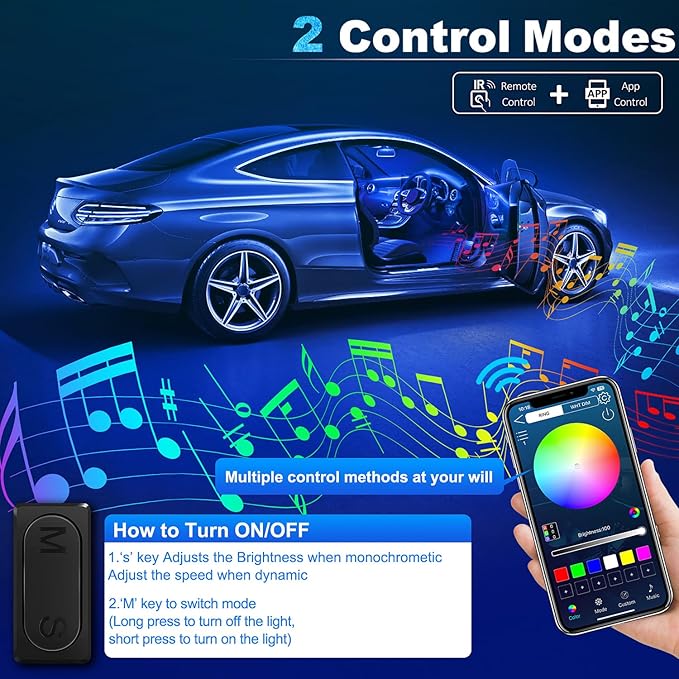 Acrylic Interior Car LED Strip Light