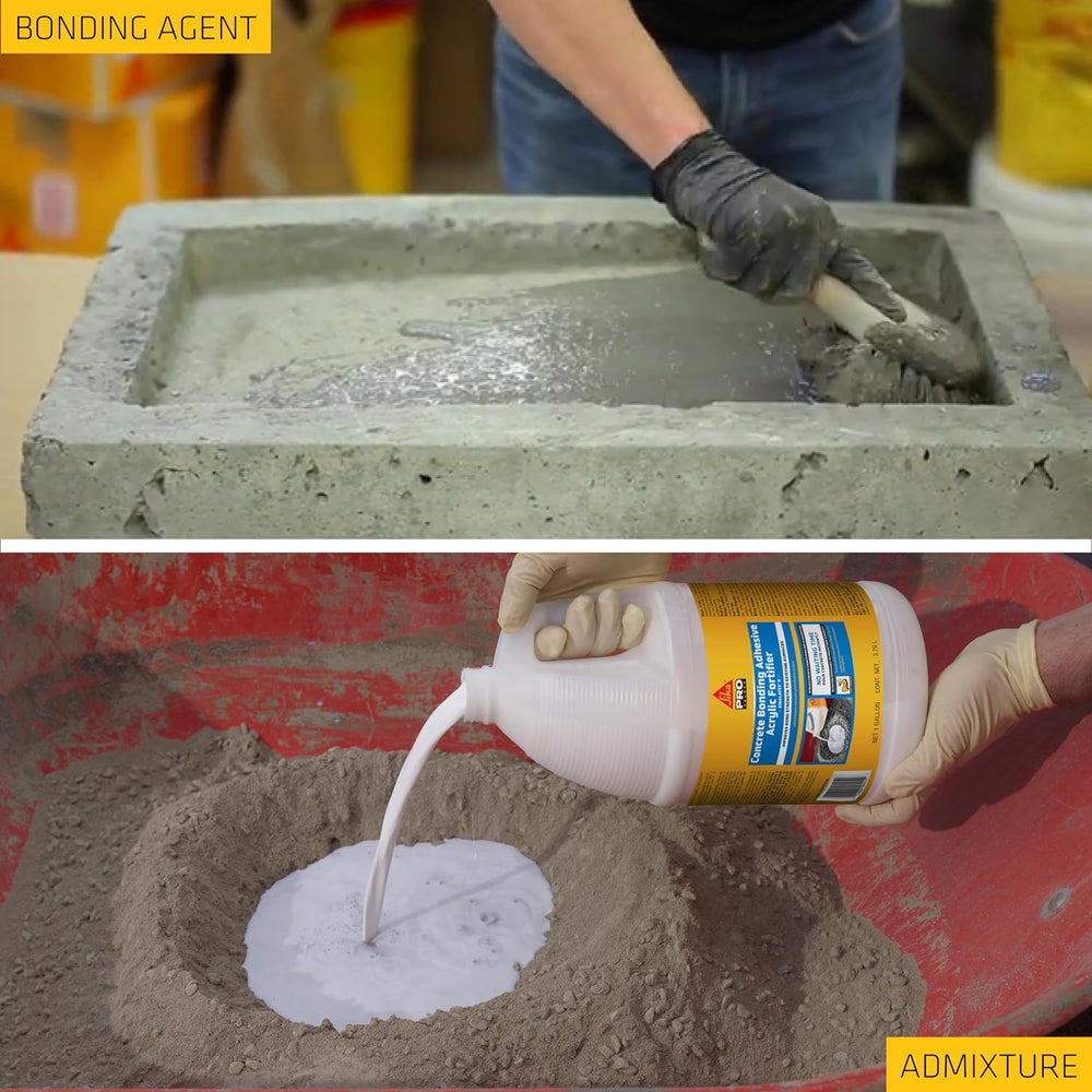 SIKA SikaLatex R Acrylic Concrete Bonding Adhesive and Admix, 1 gal, 4-Pack