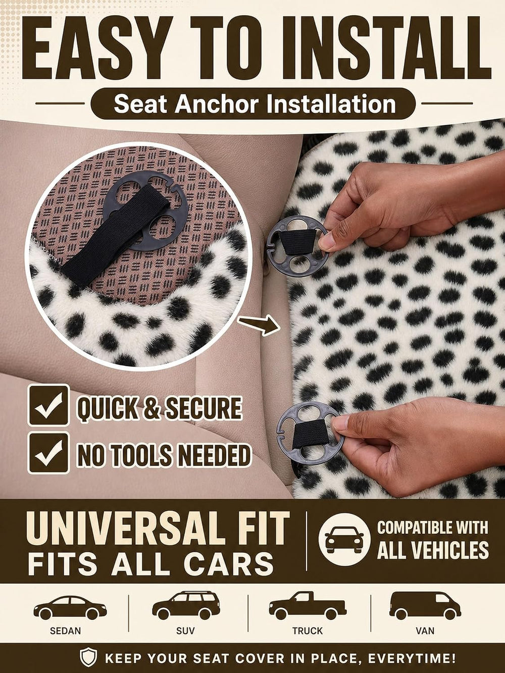Winter Soft Warm Faux Rabbit Fur car seat Cushion,Universal fit Plush Front a...