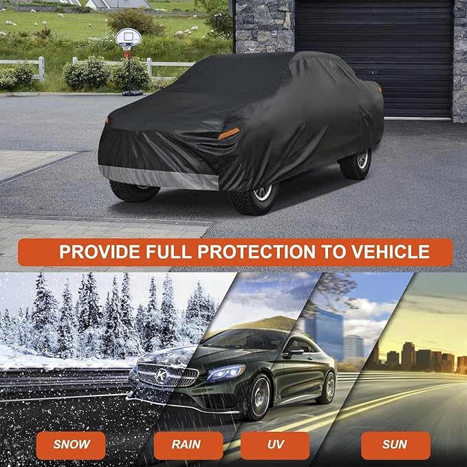 Kayme Full Size Truck Cover Waterproof All Weather, Heavy Duty Outdoor Pickup