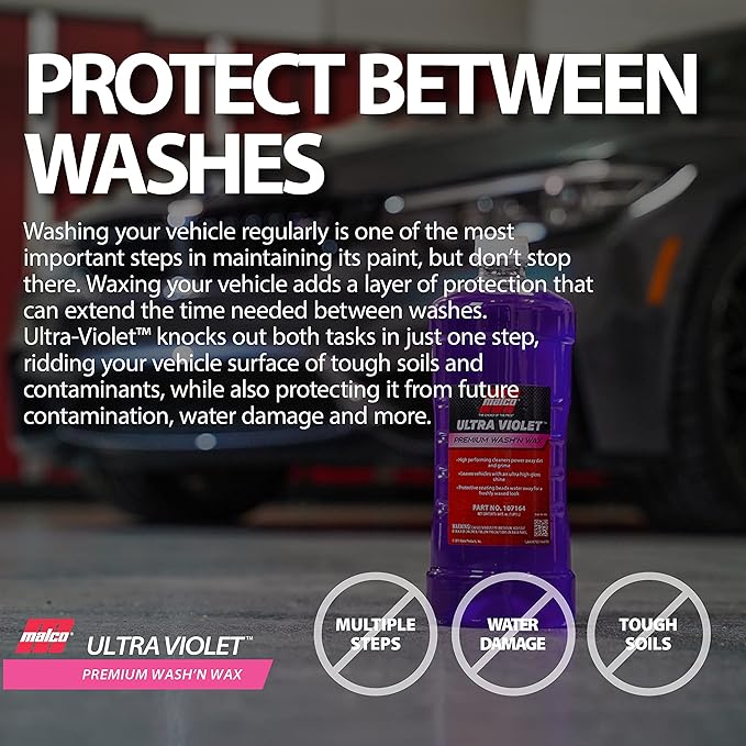 Malco Ultra Violet Premium Wash'n Wax – Best 2-In-1 Car Wash and Wax/Clea...