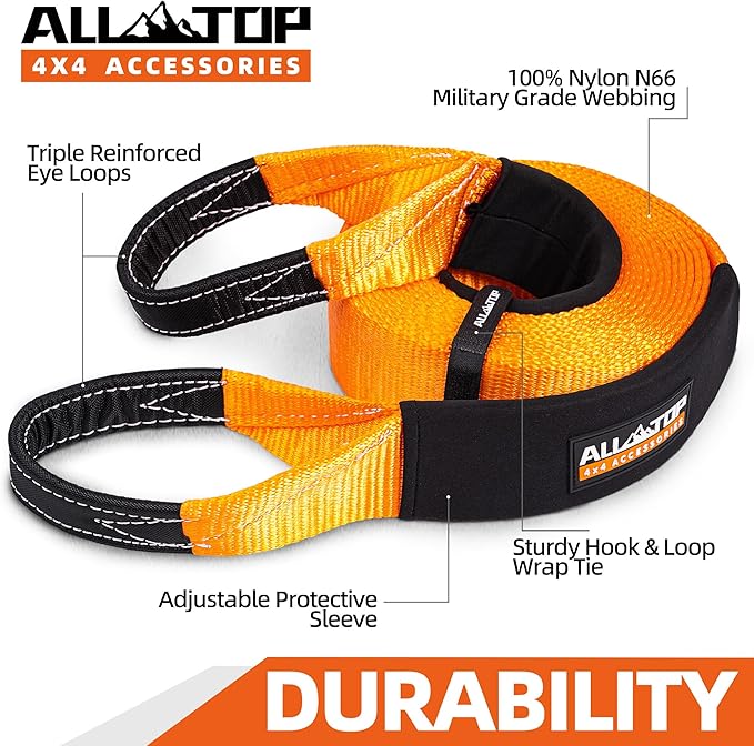 ALL-TOP Recovery Snatch Strap, 4in x 30ft