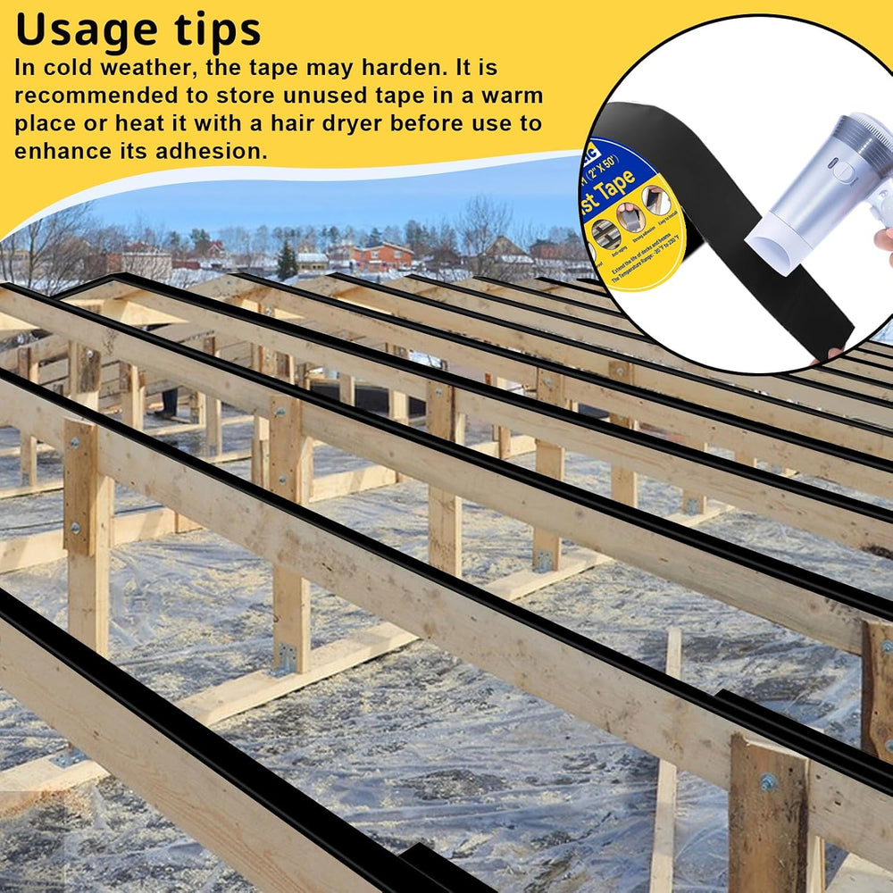 Joist Tape for Decking 2'' X 50', 4 Rolls Waterproof Deck Tape