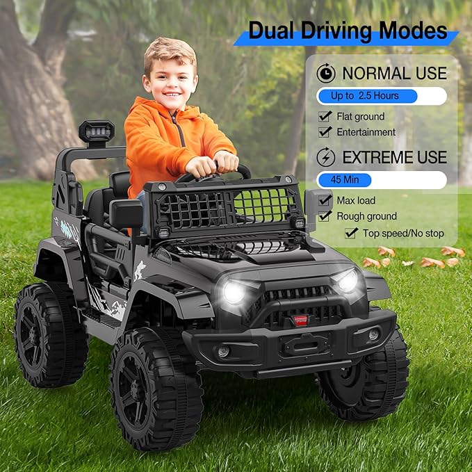 12V Kids Electric Ride On Truck Car w/Parent Remote Control, Spring Suspension