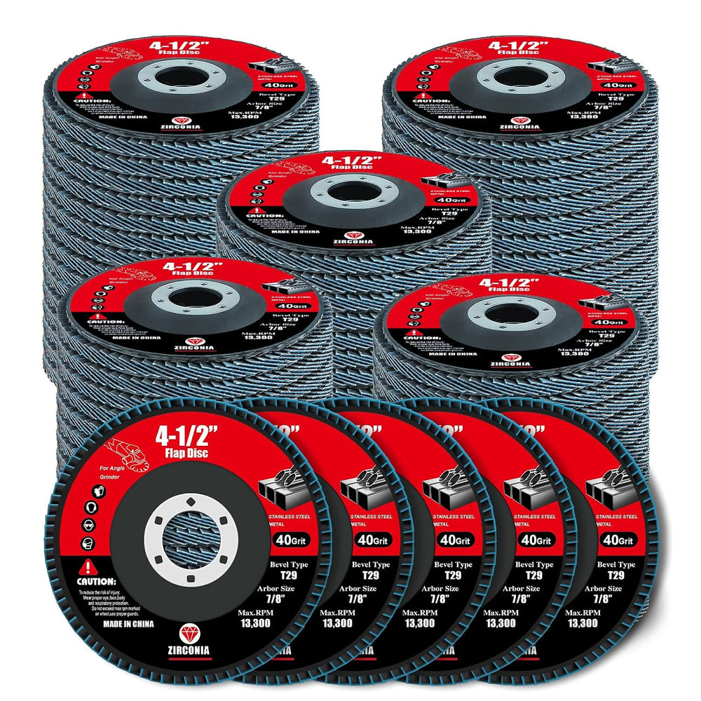 60 Pack Flap Discs 40 Grit, 4 1/2" x 7/8" for Angle Grinder,Type 29...