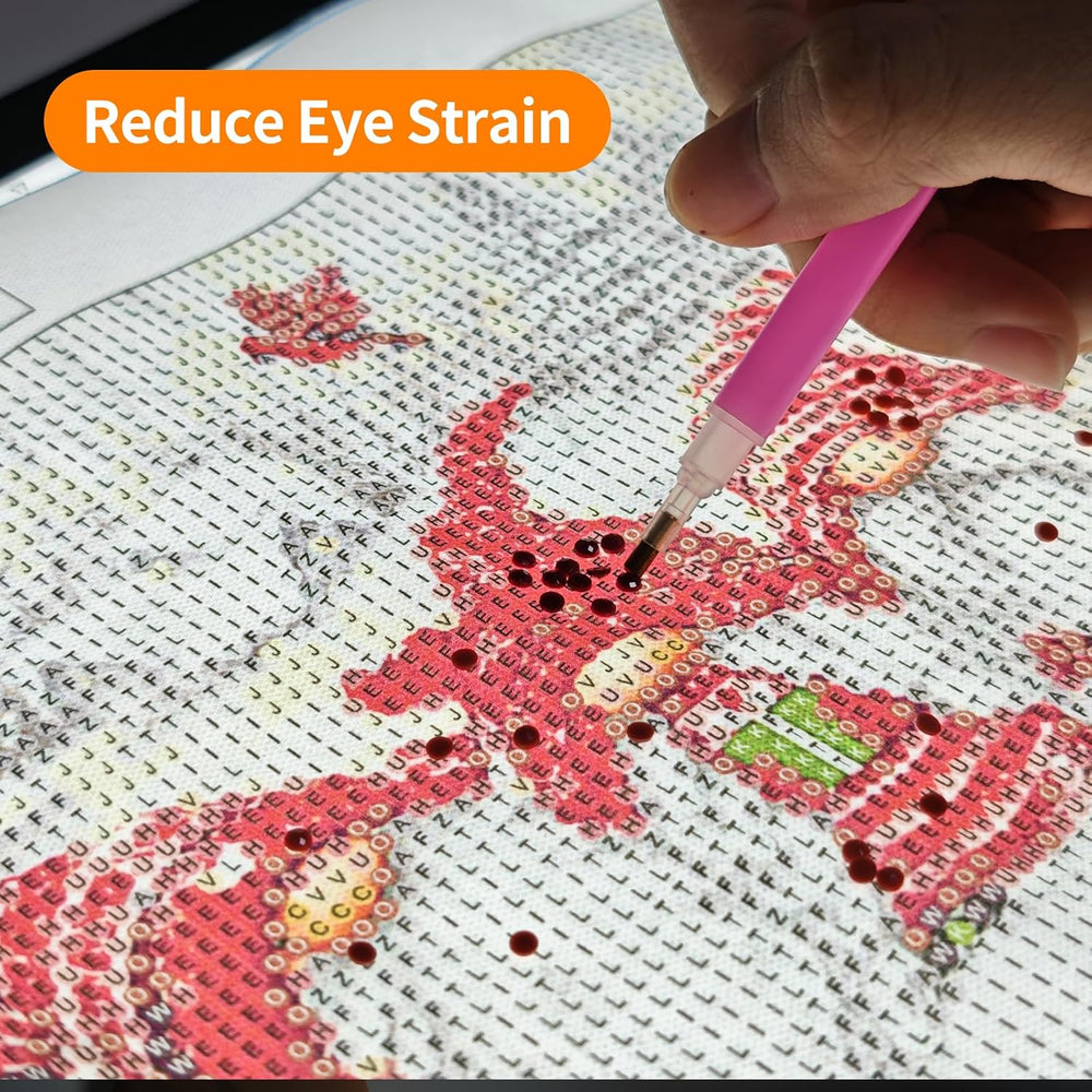 TOHETO A3 Light Board with Bag for Diamond Painting, Super Bright Magnetic Li...