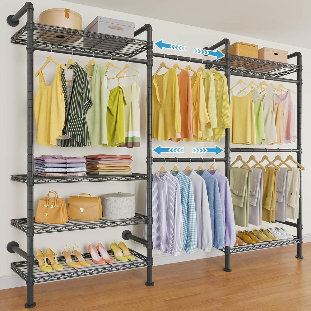 Timate F3 Garment Rack Heavy Duty Clothes Rack for Hanging Clothes, Expandabl...