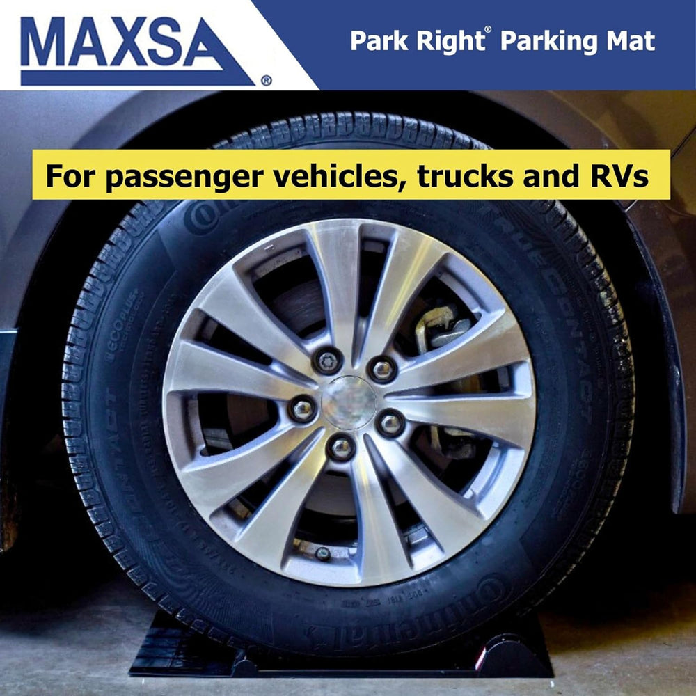 MAXSA 37358-2PK Park Right Parking Mat, Perfect Garage Parking, Black, 2-PK