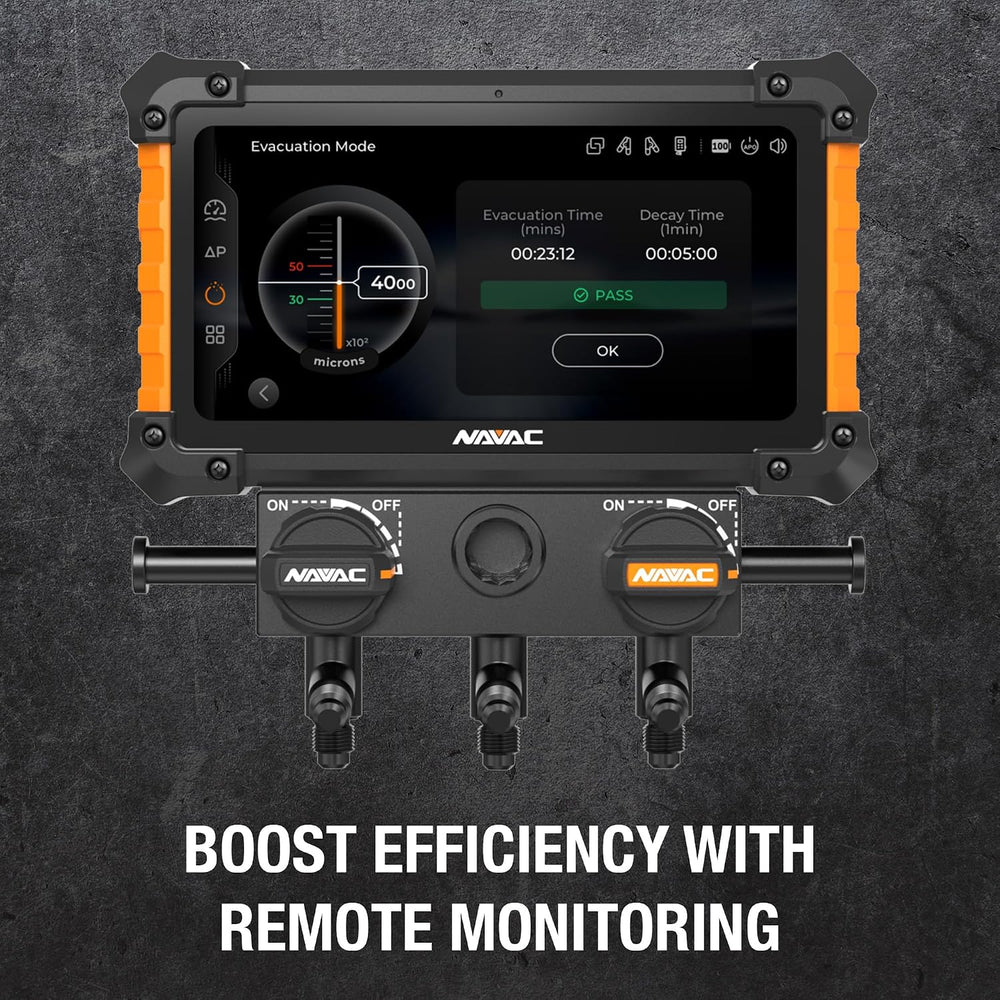 NAVAC NX1G Nexus 2 Digital Manifold - HD Touchscreen, 100 Refrigerants