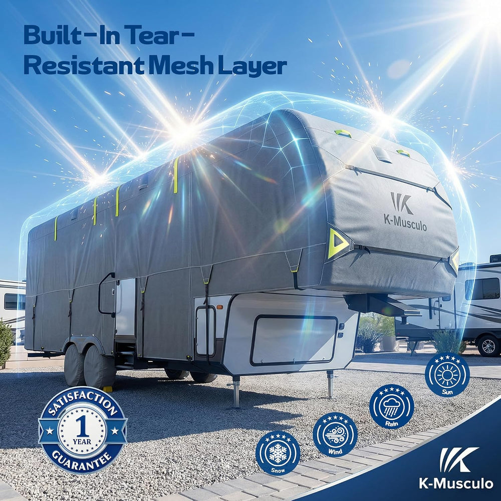 K-Musculo 5th Wheel RV Cover 20-23FT, 7 Layer Top Heavy Duty 5th Wheel Camper...