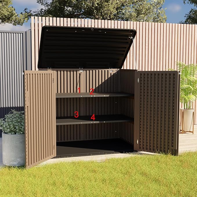 KINYING Larger Outdoor Storage Shed Weather Resistance, Resin Sheds & Out...