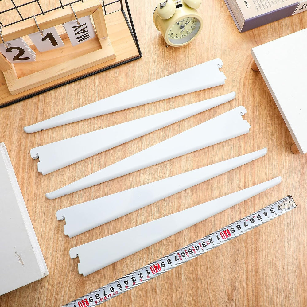 CroBlissful 20 Pcs Adjustable Shelf Brackets for Double Track System Closet O...