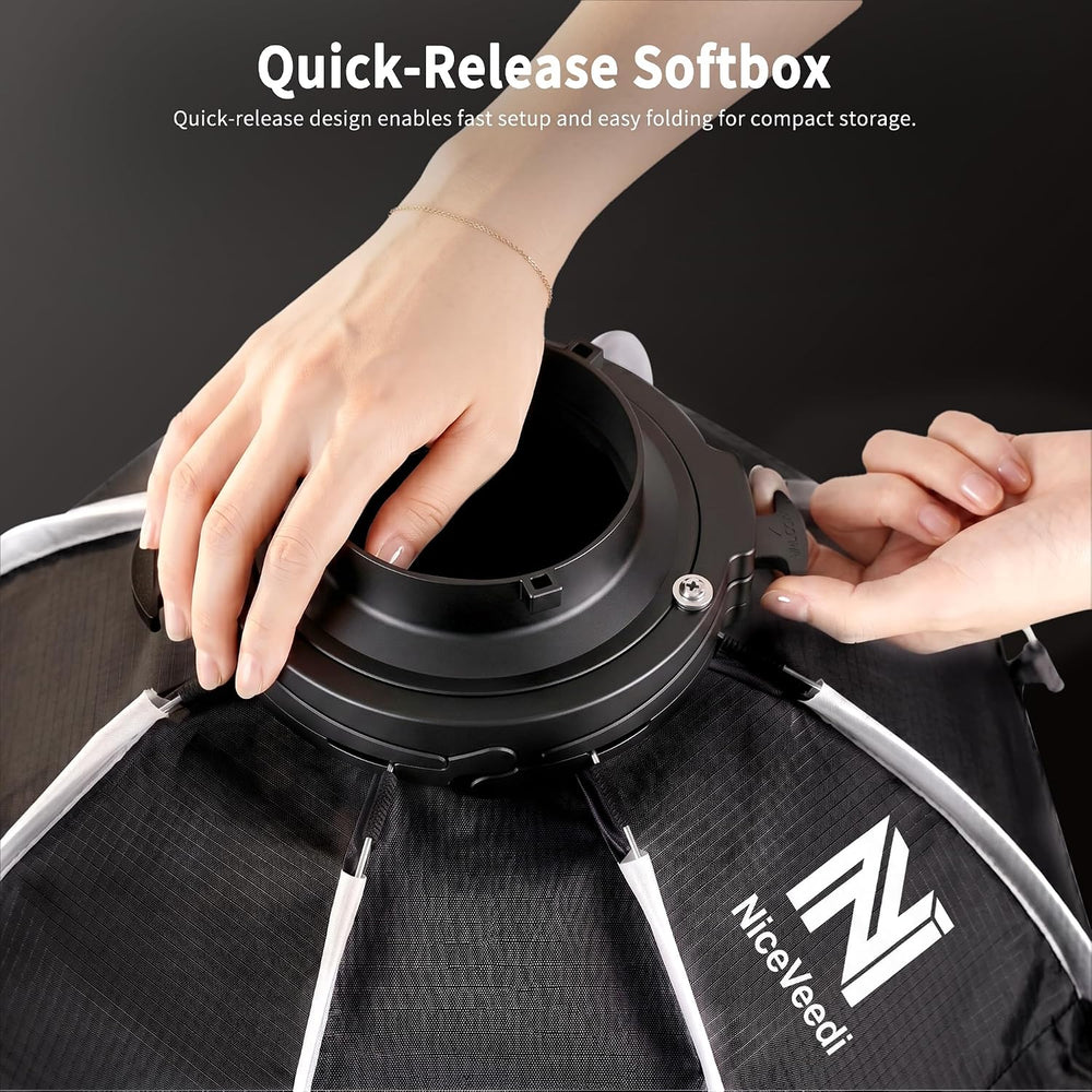 Niceveedi Softbox Lighting Kit, 2700-6500K LED Photography Lighting with 16.5...