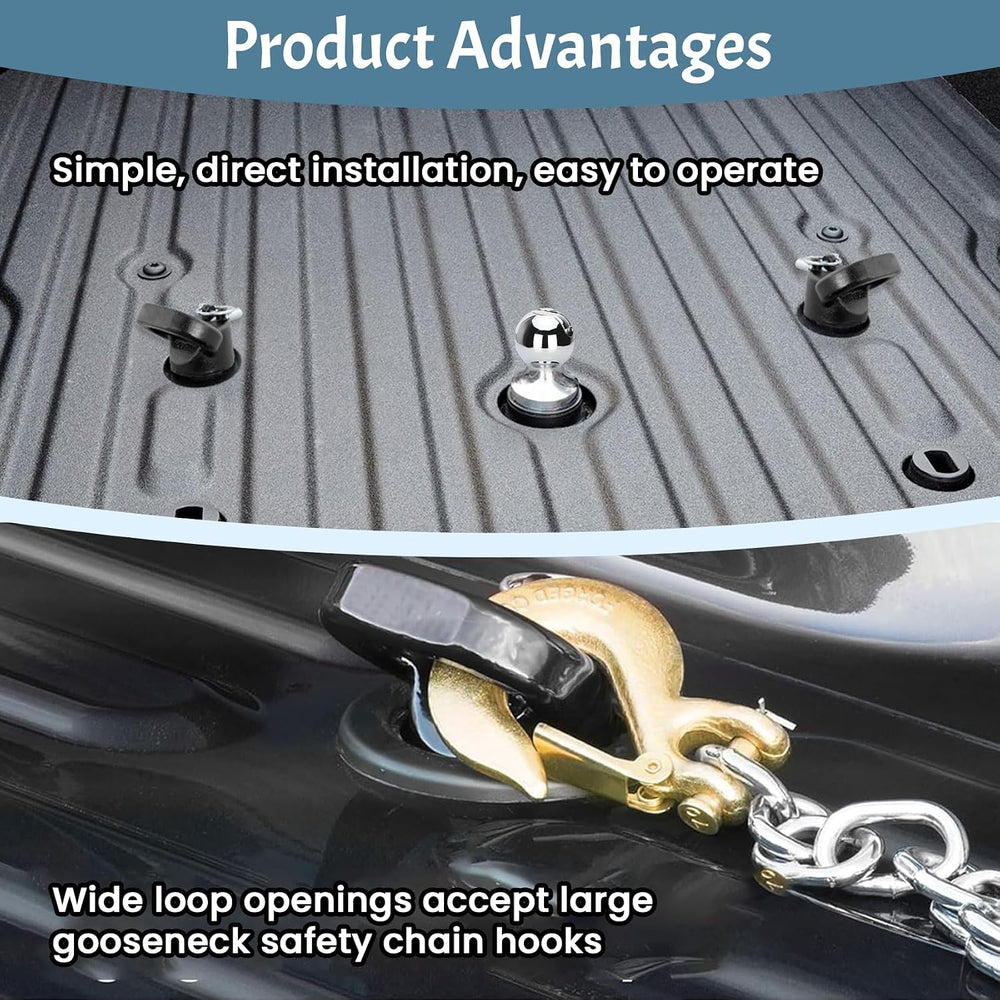 60618 Puck System Gooseneck Hitch Ball Kit, for 2013-2023 Dodge RAM 2500 3500...