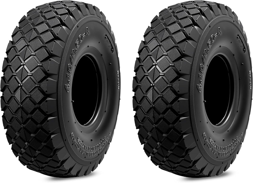 4.10/3.50-4 (4.10-4/410-4) Tire & Inner Tube with Bent Valve Stem - Unive...