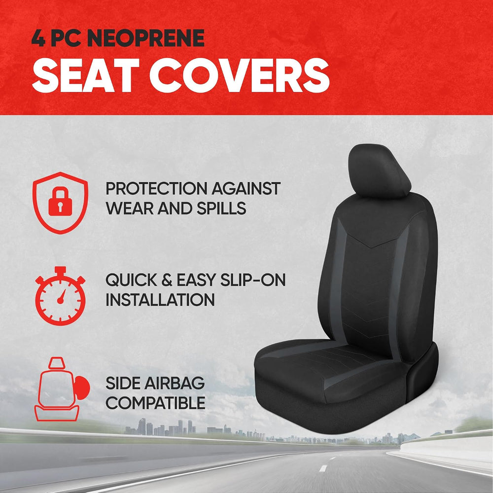 Motor Trend SpillGuard 2 Charcoal Gray Seat Covers for Cars & Seat Covers...