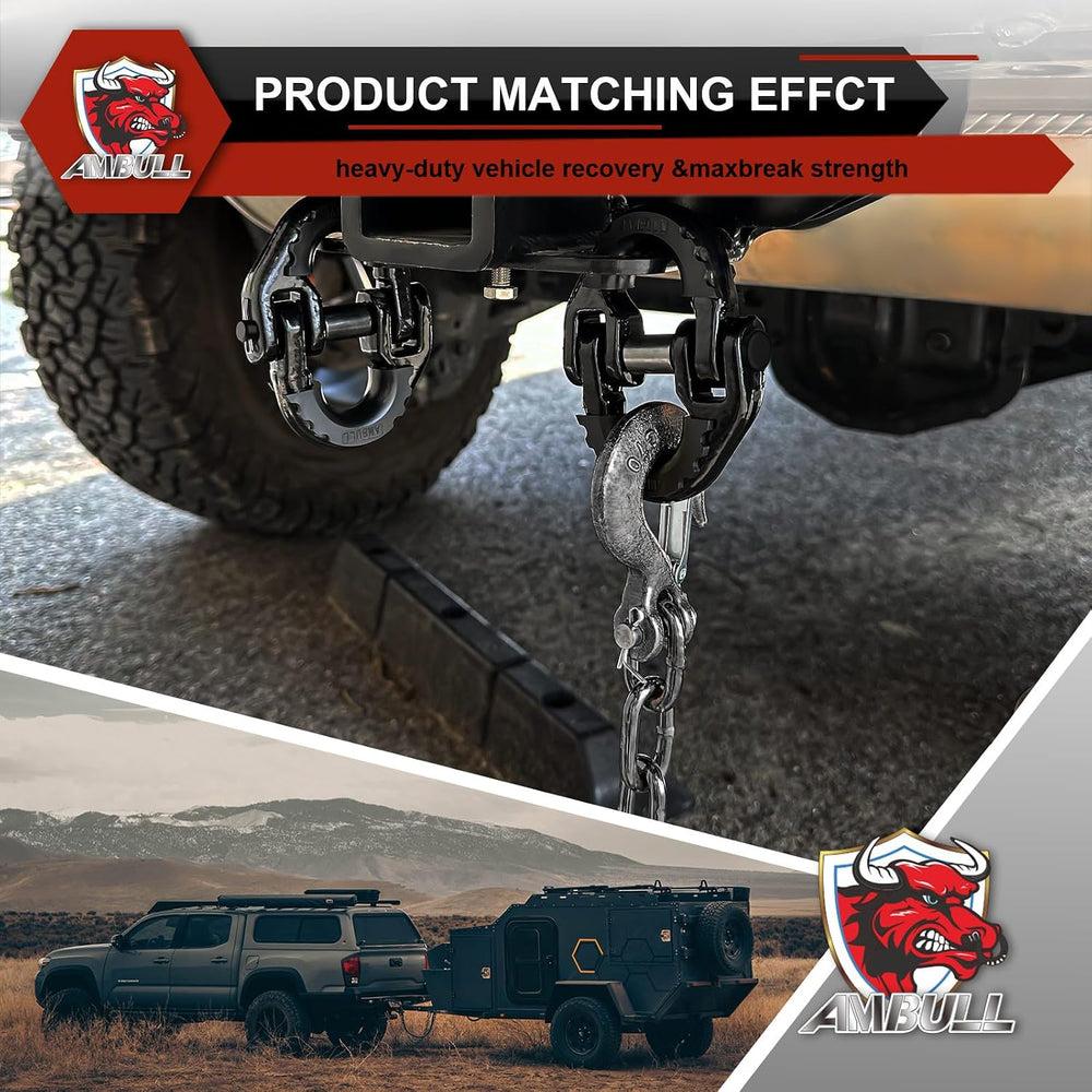 2 Pack 1/2" Safety Chain Connector Link, G80 Tow Hitch Hammerlock Coupli...