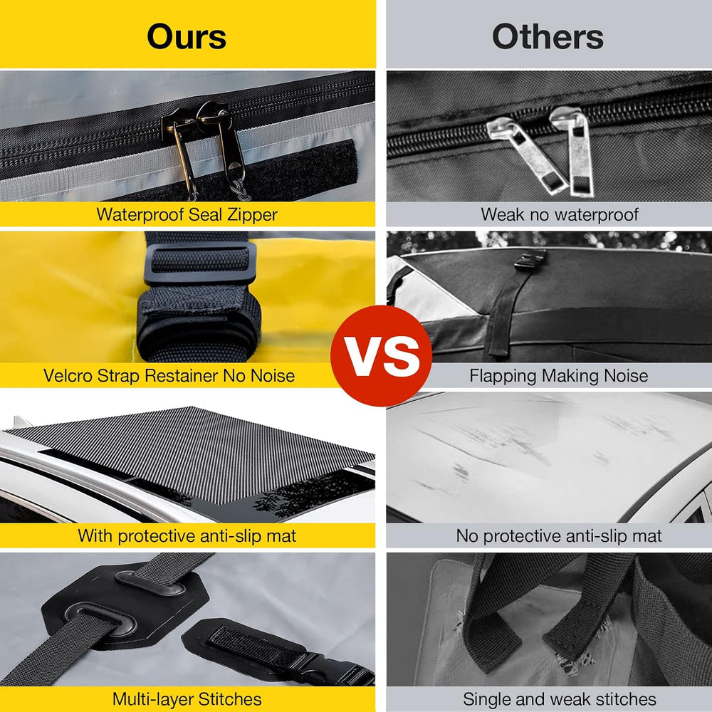 Car Roof Bag Rooftop Cargo Carrier, 21 Cubic Feet Waterproof Roof Luggage Car...