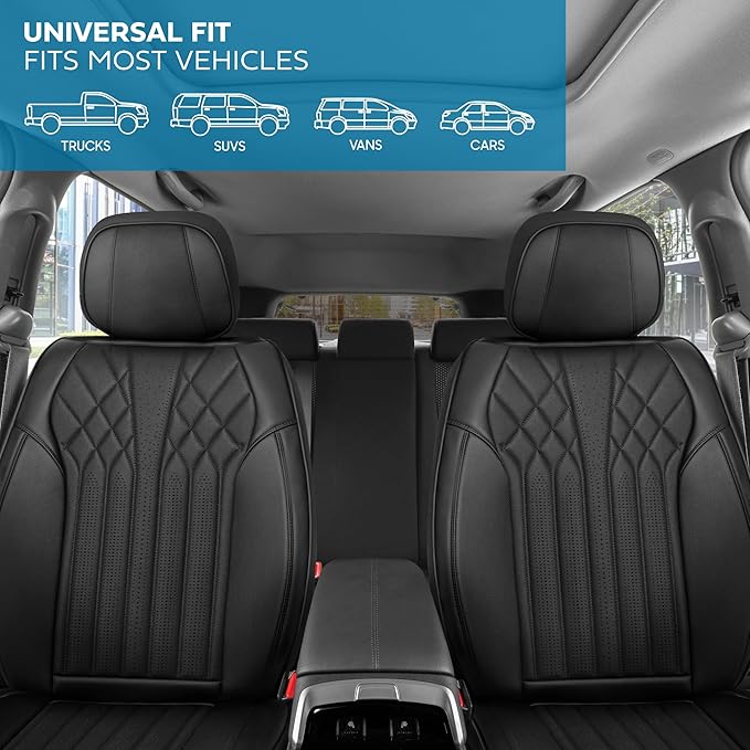 Elite Edition Faux Leather & Suede Seat Covers