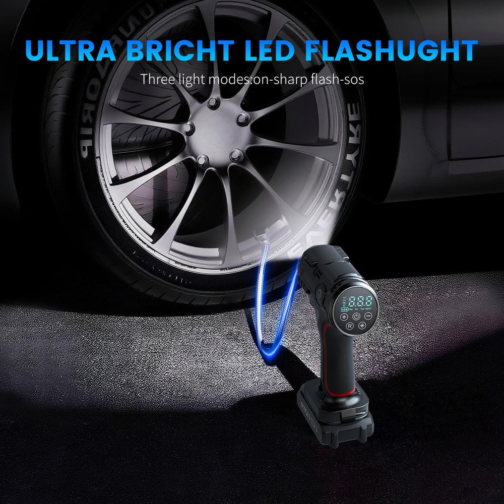 Cordless Air Compressor 160PSI Portable Tire Inflator with 10000mAh Battery &...