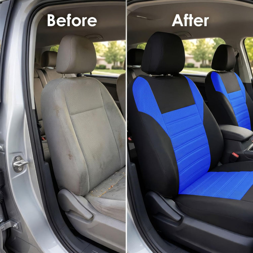 FH Group Automotive Car Seat Covers Full Set Premium 3D Air Mesh Front Seat C...