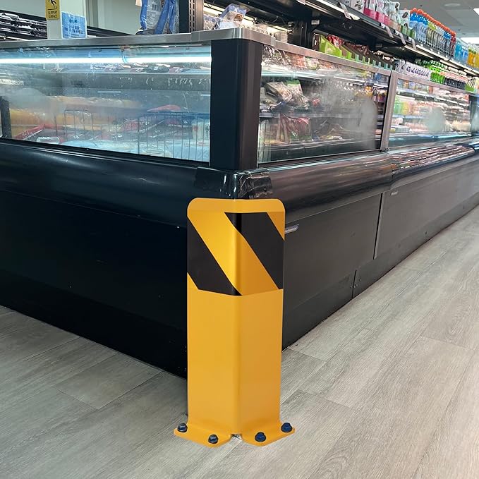 Heavy Duty Pallet Rack Post Protectors – 4-Pack Steel Column Guards