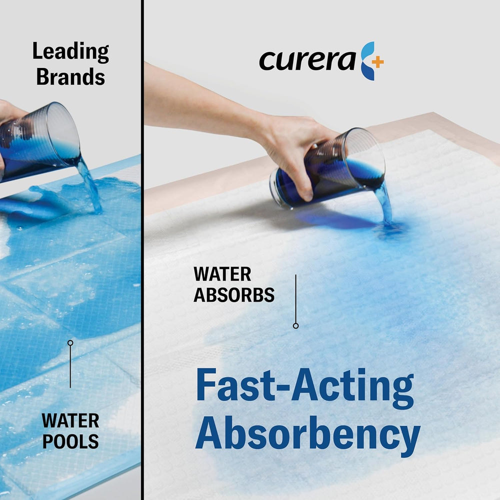 Curera Chucks Premium Disposable Underpads 36”x36” [100-Count] Ultra Absorben...