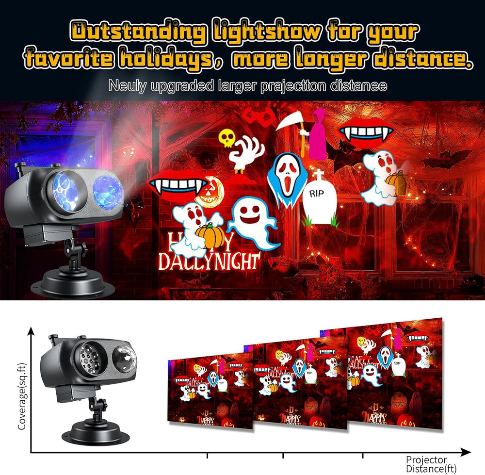 Halloween Projector Lights Outdoor Brighter Holiday Themes Christmas