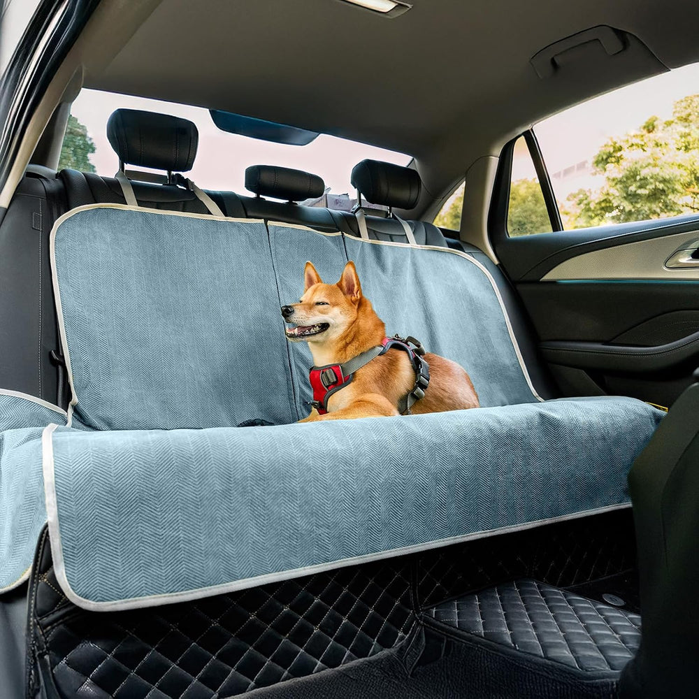 FUNNY FUZZY Dog Car Seat Cover for Back Seat, Back Seat Pet Cover for Dogs Wa...
