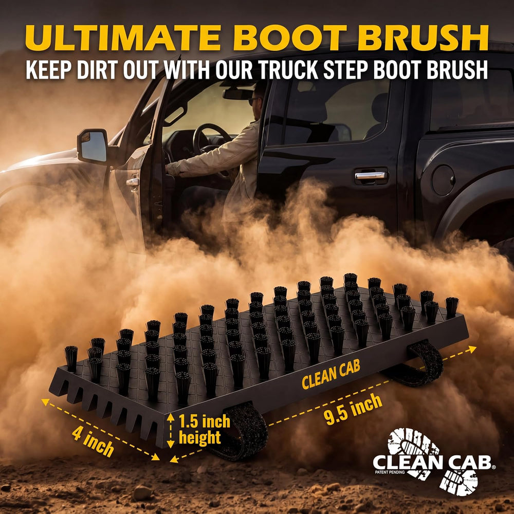 Universal Fit Truck Step Mounted Brush - Heavy Duty Boot Brush for Trucks, RV...