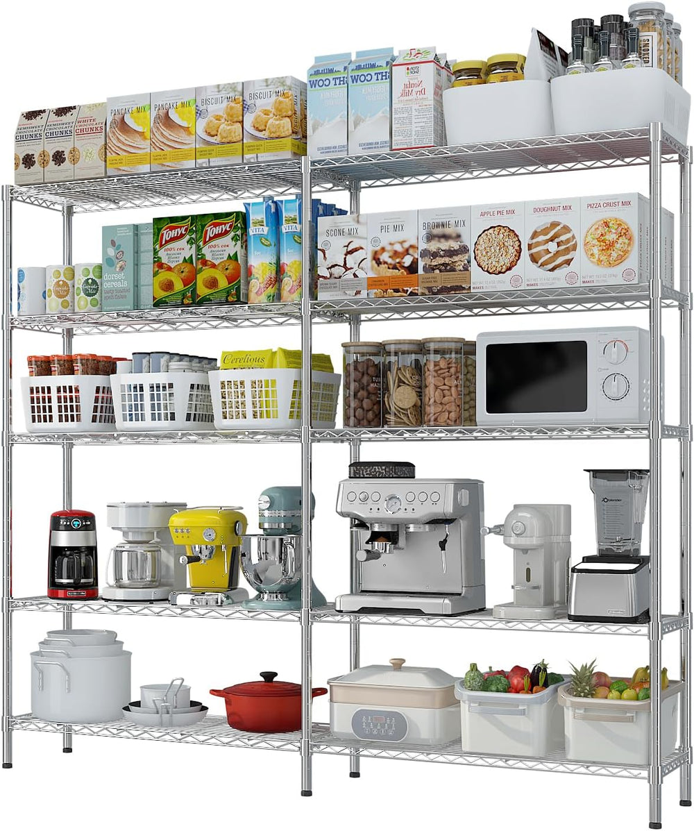 VINGLI 70" W Storage Shelves 1600LBS Heavy Duty Metal Shelving, Upgraded...