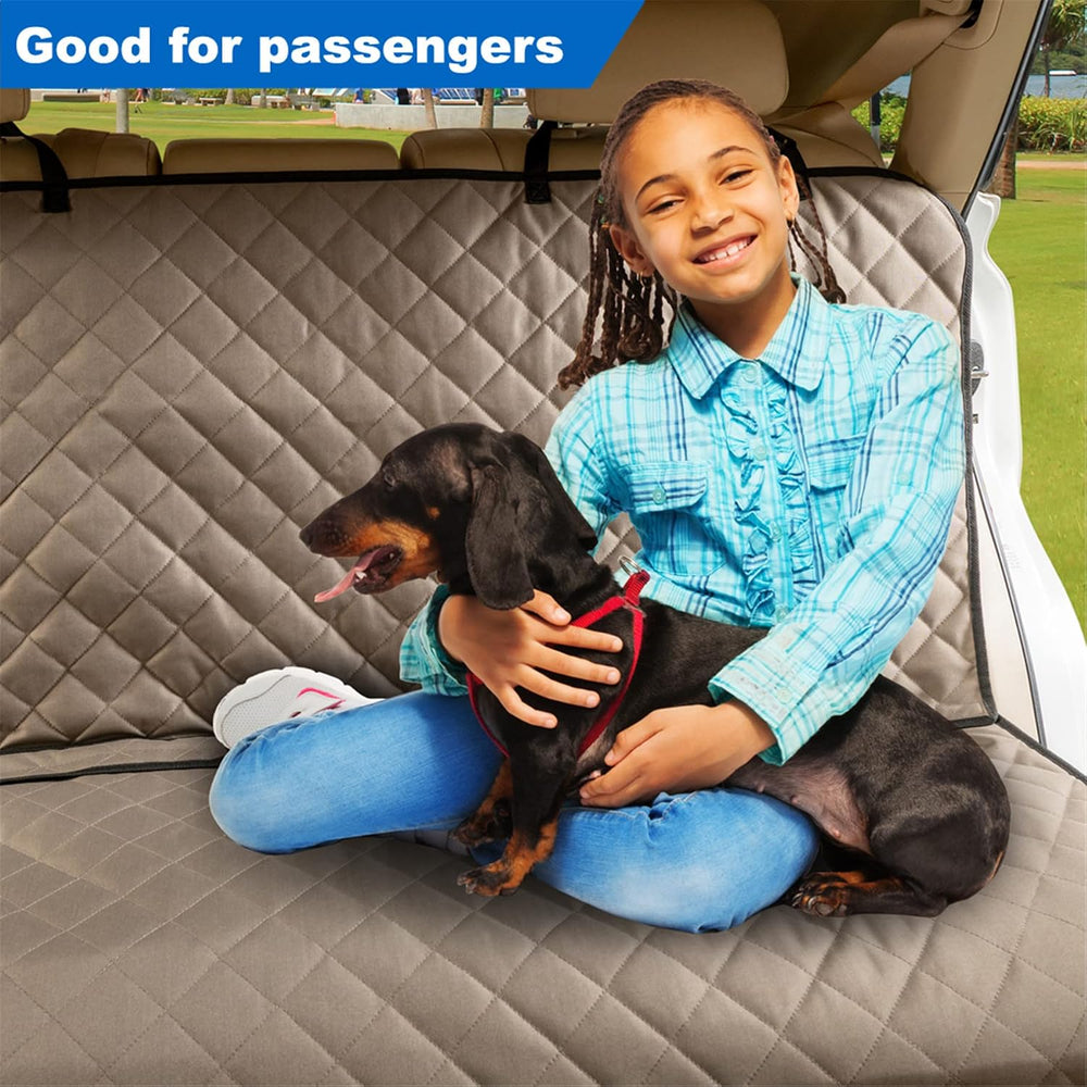 VIEWPETS Bench Car Seat Cover Protector, Waterproof Heavy-Duty, Khaki
