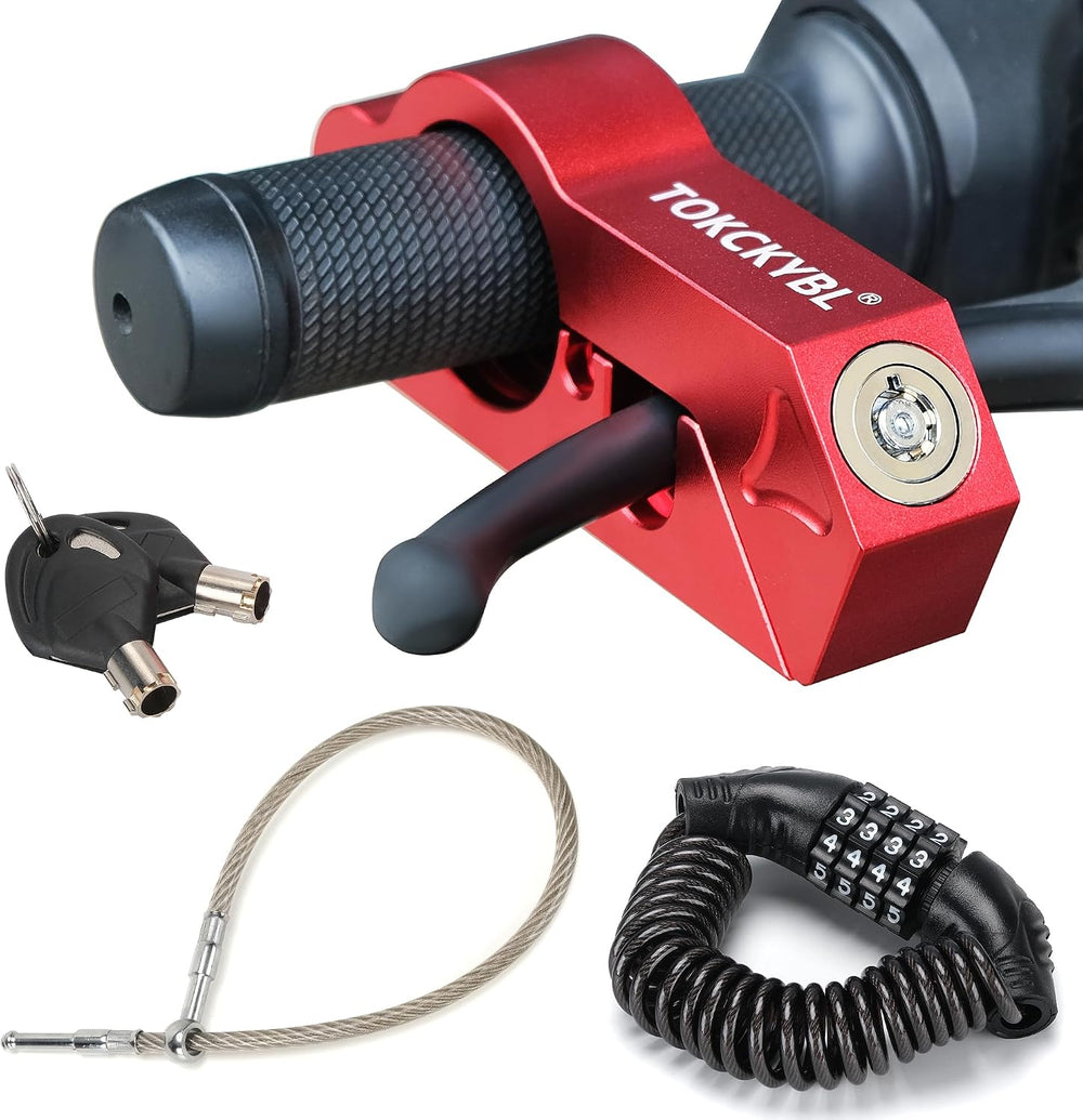 Upgrade Motorcycle Lock with 2 Heavy Duty Anti Theft Helmet
