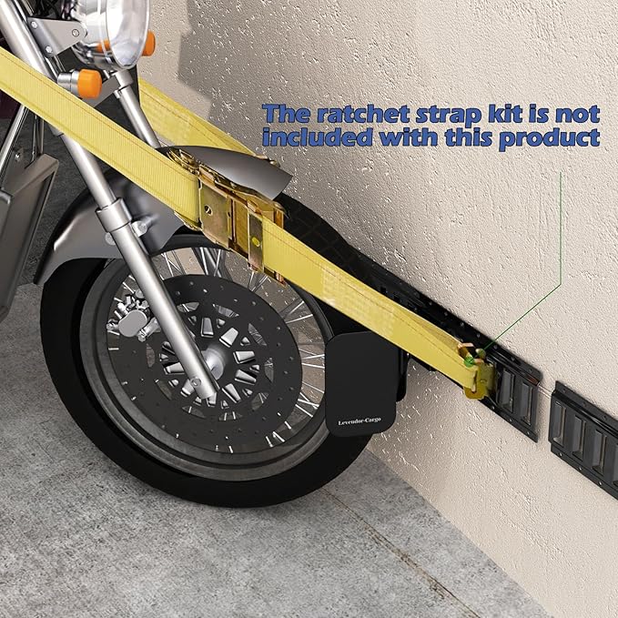 Motorcycle E-Track Wheel Chock, E Track Dirt Bike Wheel Chock fits tire 2&quo...