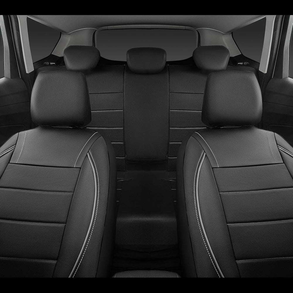 CAR PASS Universal Reflect Piping Leather Car Seat Cover, Fit for suvs,Van,Tr...