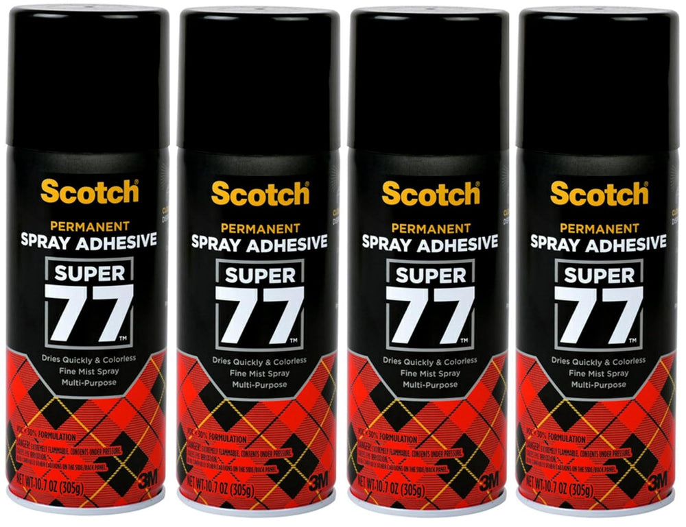 Scotch Super 77 Multipurpose Adhesive Spray, Bonds to Fabric, Cardboard, Plas...