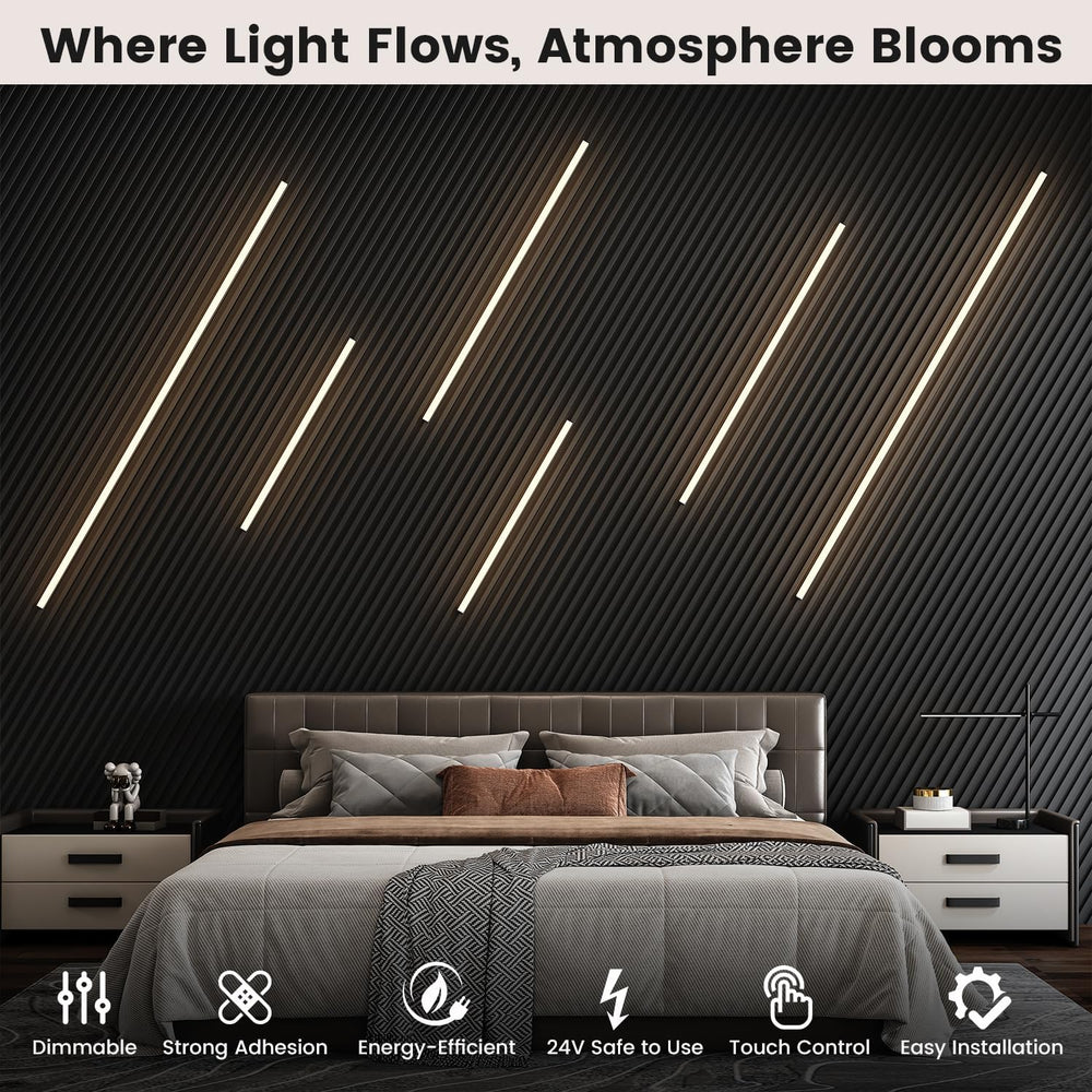LED Recessed Lighting Kit for Wall Panels 6pcs Slat Wall Lights