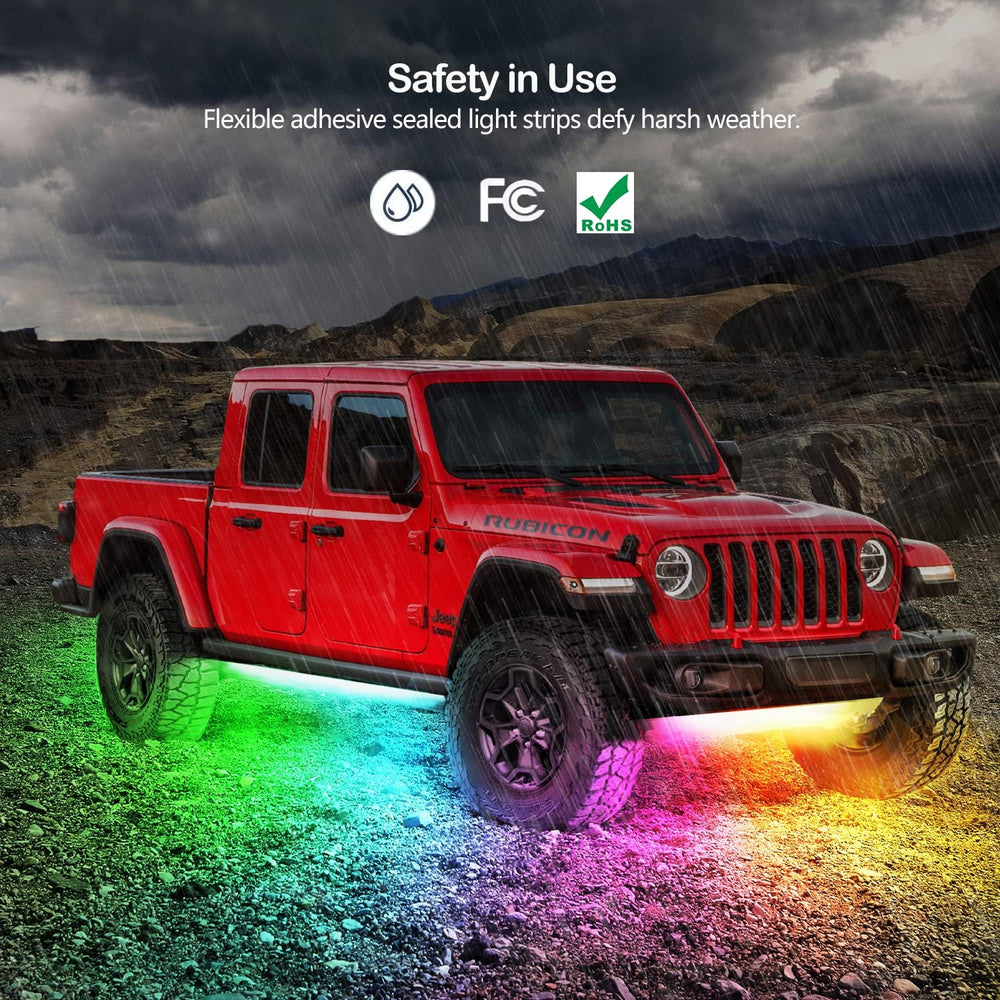 Yielinth Underglow Kit, RGB-IC Under Car Lights With Dream Color Dancing Chas...